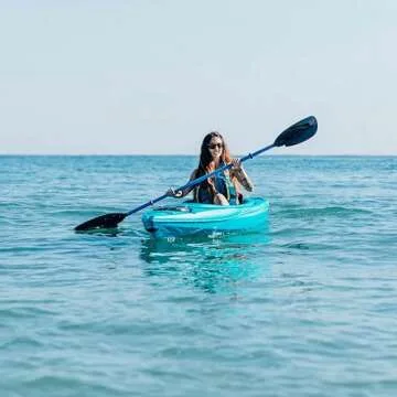 Pelican Vesta Kayak Paddle - Aluminum Shaft with Nylon Reinforced Blades - Lightweight and Adjustable Perfect for Kayaking - Premium Quality Material - 90.5 in - Black/Blue