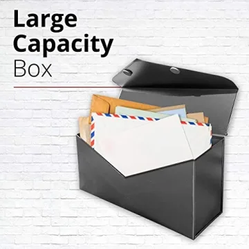 NACH Black Envelope Wall Mount Mailbox - Rust Resistant & Stylish