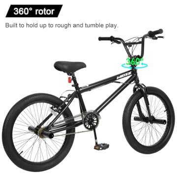 WEIZE Freestyle BMX Bike for Kids - 20 inch Trick Bicycle
