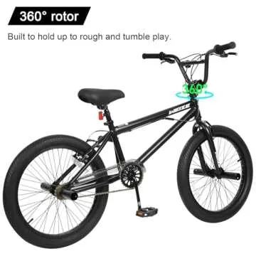 WEIZE Freestyle BMX Bike for Kids - 20 inch Trick Bicycle
