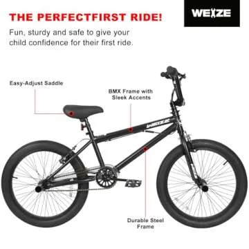 WEIZE Freestyle BMX Bike for Kids - 20 inch Trick Bicycle
