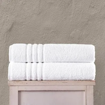Hammam Linen Jumbo Large Bath Sheets Towels 2-Pack 35 x 70 Inches Soft and Absorbent, Premium Quality 100% Cotton Towels (White, Bath Sheet)