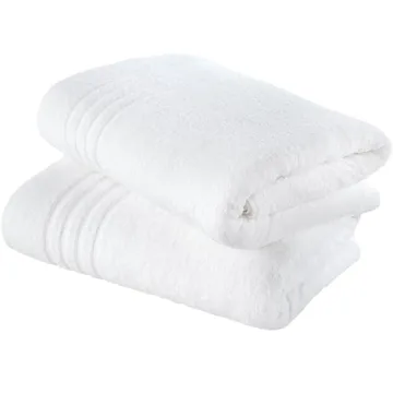 Hammam Linen Jumbo Large Bath Sheets Towels 2-Pack 35 x 70 Inches Soft and Absorbent, Premium Quality 100% Cotton Towels (White, Bath Sheet)