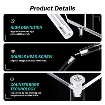 Acrylic Display Risers,Clear Shelf 3 Tier Cupcake Display Stand Steps for Food Desserts Stand Perfume Organizer Funko POP Collections，Small Mini Display Stand for Organizer and Decoration(12x8x6Inch)