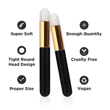 BEYELIAN 20 Pcs Lash Shampoo Brushes Set, Eyelash Extension Cleanser Brush, Blackhead Remover Brush, Nose Pore Deep Cleaning Brush, Soft and Comfortable Facial Makeup Remover Tools Black