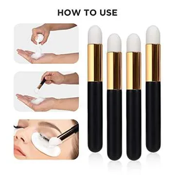 BEYELIAN 20 Pcs Lash Shampoo Brushes Set, Eyelash Extension Cleanser Brush, Blackhead Remover Brush, Nose Pore Deep Cleaning Brush, Soft and Comfortable Facial Makeup Remover Tools Black