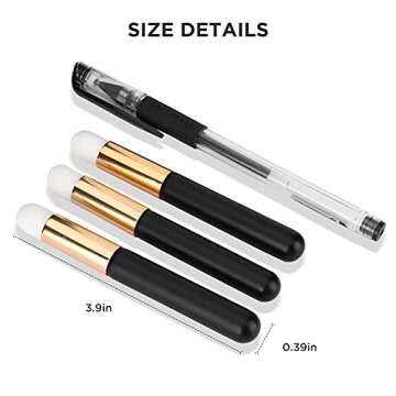 BEYELIAN 20 Pcs Lash Shampoo Brushes Set, Eyelash Extension Cleanser Brush, Blackhead Remover Brush, Nose Pore Deep Cleaning Brush, Soft and Comfortable Facial Makeup Remover Tools Black