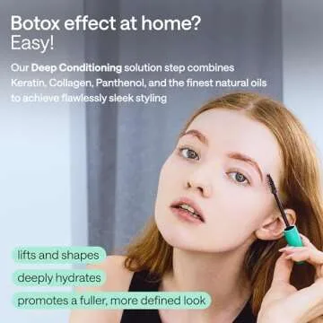 5 Step Eye Brow Lamination Kit - Eyebrow Kit for Women with Brow Lamination Gel & Brow Brushes - Advanced Eye Brow Stencil Kits for Beauty Care - At Home Eyebrow Lamination Kit - Valentines Day Gift