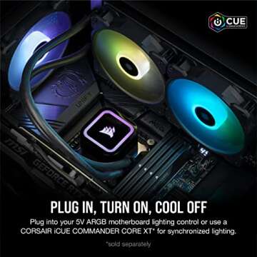 Corsair H100x RGB Elite Liquid CPU Cooler for RGB Builds