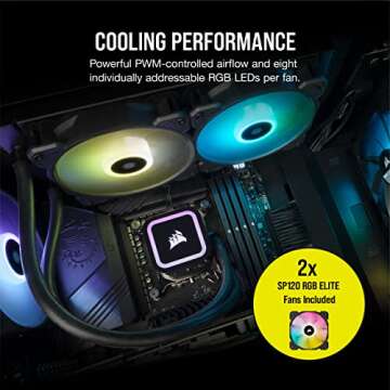 Corsair H100x RGB Elite Liquid CPU Cooler for RGB Builds