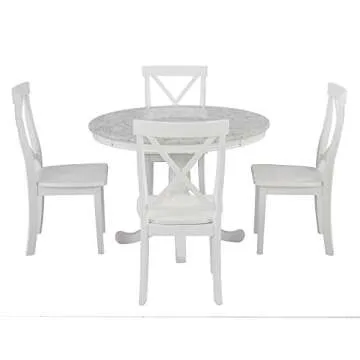 Merax Solid Wood Kitchen Dining Table Set - 5 Pieces