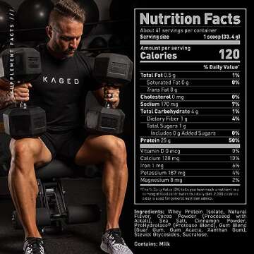 Kaged Whey Protein Isolate Powder | S'mores | 100% Pure Low Lactose Whey | Post Workout Recovery Dri...