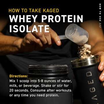 Kaged Whey Protein Isolate Powder - Pure Protein for Recovery