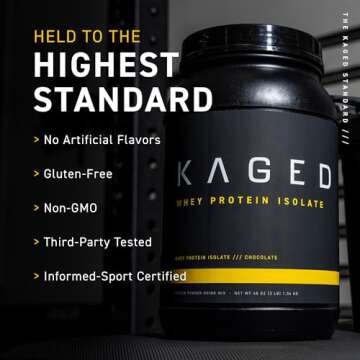 Kaged Whey Protein Isolate Powder - Pure Protein for Recovery