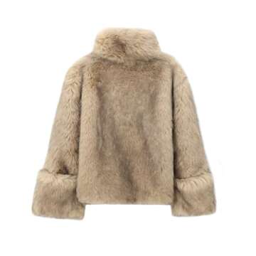 Archicolor Minimalist Faux Fur Coat for Chic Winter Styling