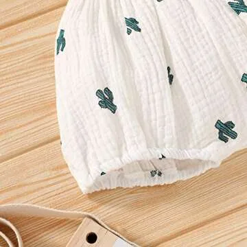 YOUNGER STAR Toddler Baby Bloomers Cotton Linen Cartoon Pattern Print Daily Wear Shorts Loose Diaper-Cover Pants