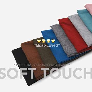 AKTVSHOW Headbands for Short Hair - Elastic Non-Slip Workout Sports Yoga Head Bands, Wide Thick Swea...