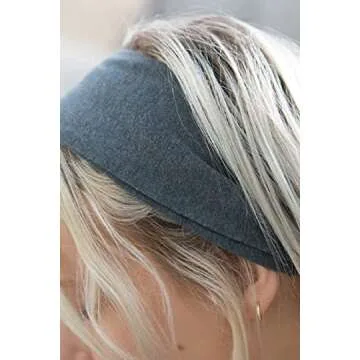 AKTVSHOW Headbands for Short Hair - Elastic Non-Slip Workout Sports Yoga Head Bands, Wide Thick Sweat Hair Wraps for Girls, 12 Pack