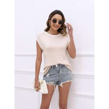 Trendy Women’s Cap Sleeve Sweater Vest - 2025 Fashion