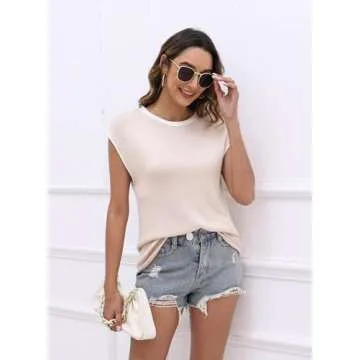 Trendy Women’s Cap Sleeve Sweater Vest - 2025 Fashion