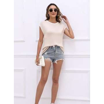 Trendy Women’s Cap Sleeve Sweater Vest - 2025 Fashion