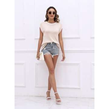 Trendy Women’s Cap Sleeve Sweater Vest - 2025 Fashion