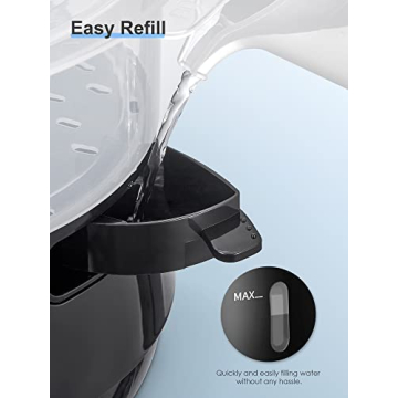 Cozeemax 3 Tier Electric Food Steamer for Cooking, 13.7QT Vegetable Steamer for Fast Simultaneous Cooking, Veggie Steamer, Food Steam Cooker, 60 Minute Timer, BPA Free Baskets, 800W(Black)