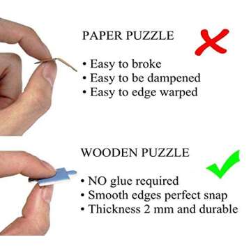 Wobehsk Wood Puzzle for Adults, African American Woman, 500 Pieces