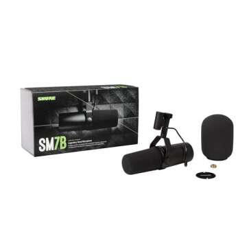 Shure SM7B Dynamic Microphone Bundle with WA371 Clip