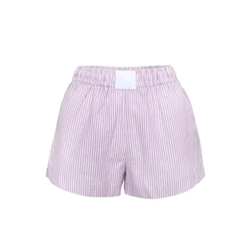 Y2k Cute Striped Boxer Shorts - Stylish Comfort for Women