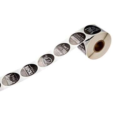 Chalkboard Thank You Stickers - 500 Retro Labels for Gifts