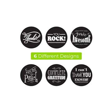 Chalkboard Thank You Stickers - 500 Retro Labels for Gifts