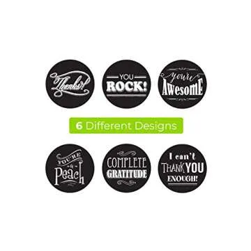 Chalkboard Thank You Stickers - 500 Retro Labels for Gifts