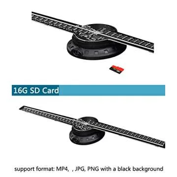 3D Hologram Fan, 42CM 3D Hologram Projector HD LED Holographic Christmas Tree Advertising Display with Remote and Bluetooth and WiFi,700 Video Library and for Business,Bar,Halloween Missyou 16.5 Inch