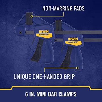 Reliable IRWIN QUICK-GRIP Clamps for Woodworking Set