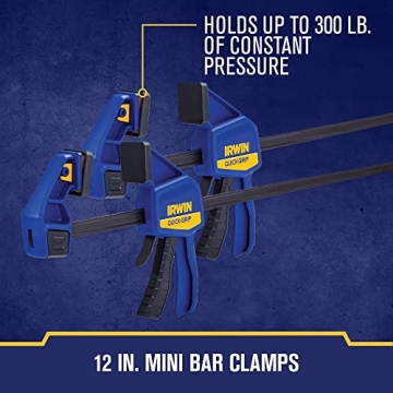 Reliable IRWIN QUICK-GRIP Clamps for Woodworking Set