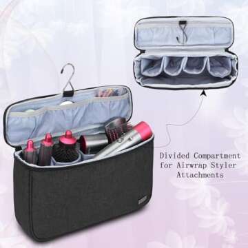 Teamoy Travel Storage Bag Compatible with Dyson Airwrap Styler, Portable Travel Organizer for Airwra...