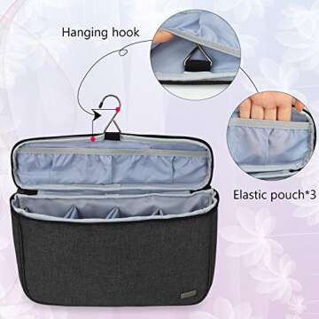 Teamoy Travel Storage Bag Compatible with Dyson Airwrap Styler, Portable Travel Organizer for Airwrap Styler and Attachments, Black