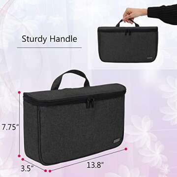 Teamoy Travel Storage Bag Compatible with Dyson Airwrap Styler, Portable Travel Organizer for Airwrap Styler and Attachments, Black