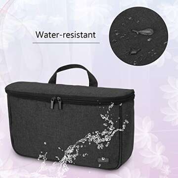 Teamoy Travel Storage Bag Compatible with Dyson Airwrap Styler, Portable Travel Organizer for Airwrap Styler and Attachments, Black