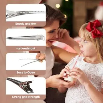 Heavy-Duty Hair Clips for Rollers, 24 pcs - Perfect for All Styling