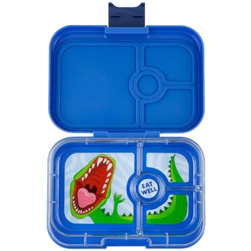 Yumbox Panino Leakproof Bento Lunch Box Container for Kids & Adults (Surf Blue Dino), 4 comparments,...