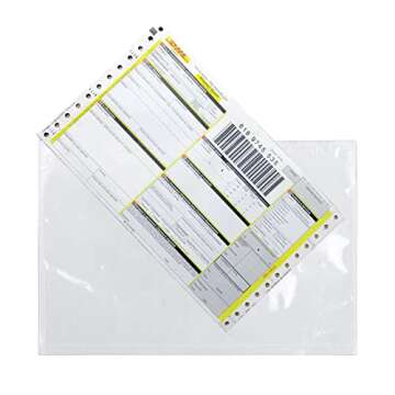 RyhamPaper Packing List Envelopes, Clear 7.5" x 5.5" Self Adhesive Shipping Labels Envelope Pouches (200 PCS)