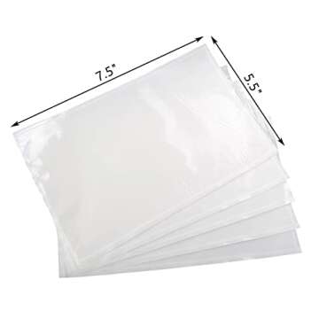 RyhamPaper Packing List Envelopes, Clear 7.5" x 5.5" Self Adhesive Shipping Labels Envelope Pouches (200 PCS)