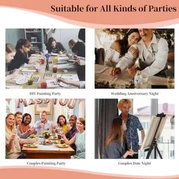 TEBTEOTEK Sip and Paint Kit for Couples - Date Night Fun