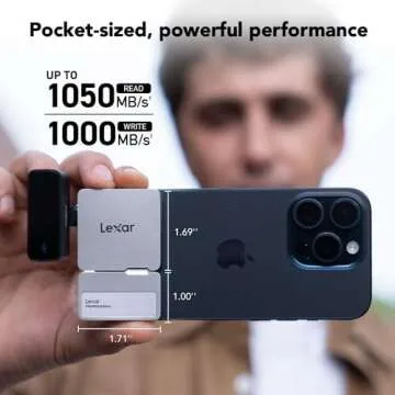 Lexar 2TB Professional Go SSD with Hub - Ultralight & Rugged Storage for 4K ProRes