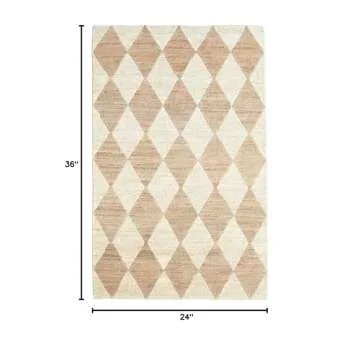 Dash and Albert Harwich Jute Area Rug 2' x 3' Durable Accent Rug