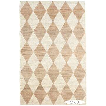 Dash and Albert Harwich Jute Area Rug 2' x 3' Durable Accent Rug