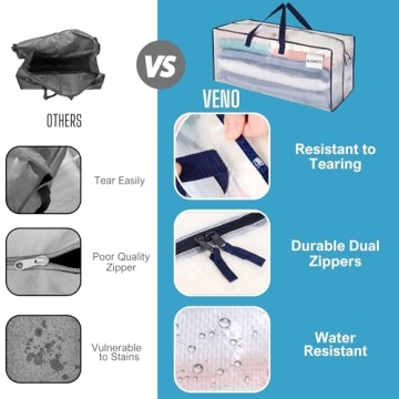VENO 4 Pack Moving Bags for Easy Moving and Storage