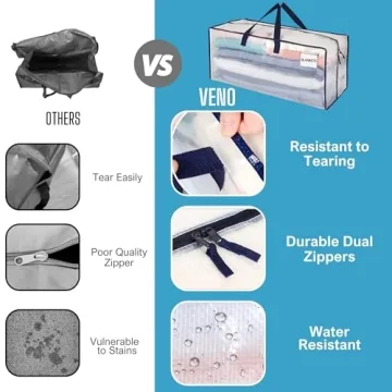 VENO 4 Pack Moving Bags for Easy Moving and Storage